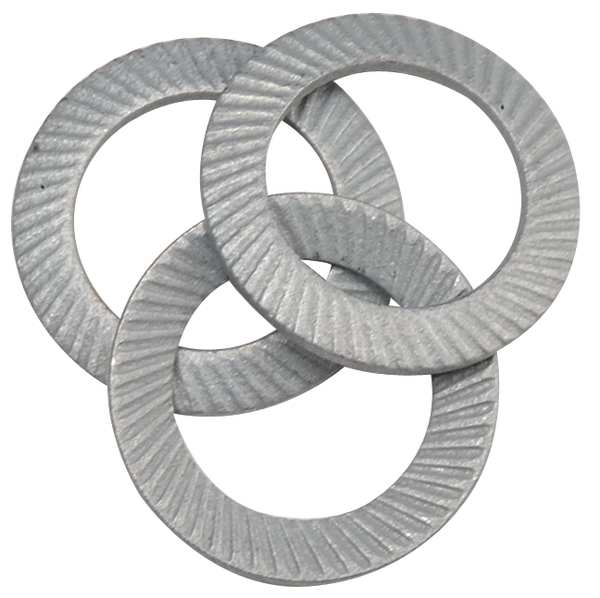 Wedge Lock Washer,  Fits Bolt Size M8 Steel,  Zinc Plated Finish,  100 PK