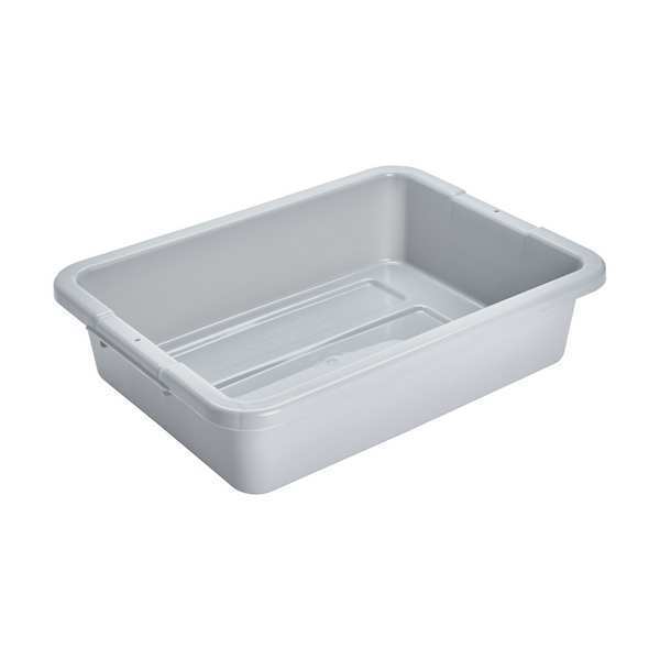 Nesting Container,  Gray,  Polyethylene,  20 in L,  15 in W,  5 in H,  4.63 gal Volume Capacity