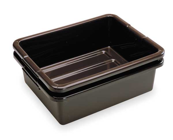 Nesting Container,  Brown,  Polyethylene,  21 1/2 in L,  17 1/8 in W,  7 in H,  7.63 gal Volume Capacity