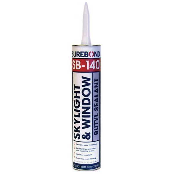 Sealant,  10.3 oz,  Tube,  White,  Butyl Base