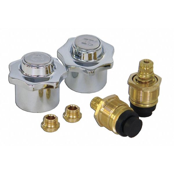 Faucet Repair Kit,  Brass/Plastic,  1-1/2" x 1-1/5"