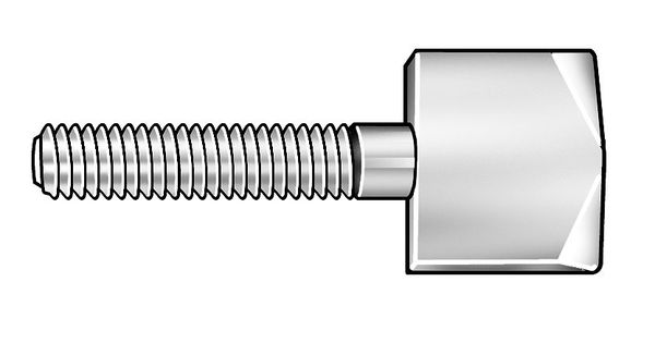 Thumb Screw,  5/16"-18 Thread Size,  Wing/Spade,  Black Oxide Steel,  3/4 in Head Ht,  2 in Lg