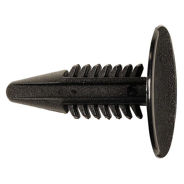 Push-In Rivet,  Domed Head,  0.7813 in Dia.,  0.938 in L,  Plastic Body,  25 PK