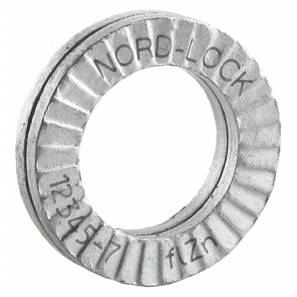 Wedge Lock Washer,  Fits Bolt Size M10 Steel,  Delta Protect Finish,  20 PK