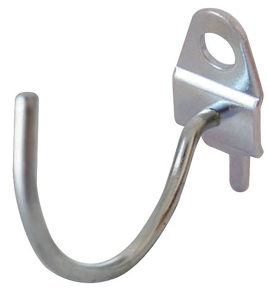Curved Pegboard Hook, 2 In ID, PK10