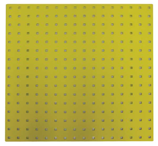 Square Hole Pegboard, 24x24, Yellow, PK2