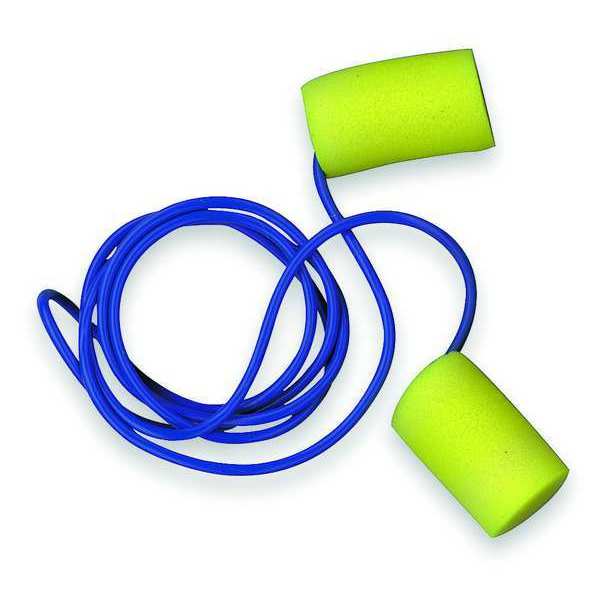 E-A-R Classic Disposable Corded Earplugs,  Cylinder Shape,  Yellow/Blue,  29 dB NRR,  200 Pairs/Box