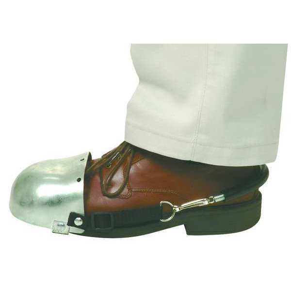Safety Toe Cap,  Toe Guard,  Unisex,  Steel,  Strap On,  Silver,  Universal Size,  1 Pair