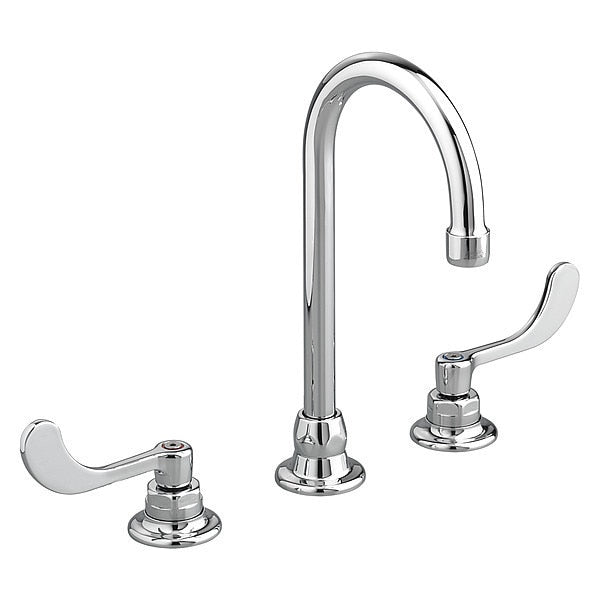 Lever Handle 8" Mount,  3 Hole Bathroom Faucet,  Polished chrome