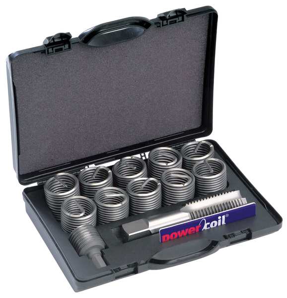 Free-Running Helical Insert Repair Kit,  Helical Inserts,  1/4"-18,  Plain 18-8 Stainless Steel