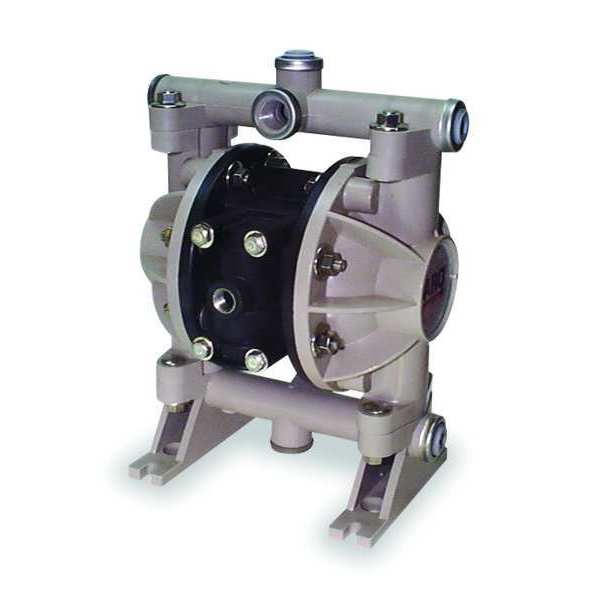 Double Diaphragm Pump,  Polypropylene,  Air Operated,  PTFE,  13 GPM