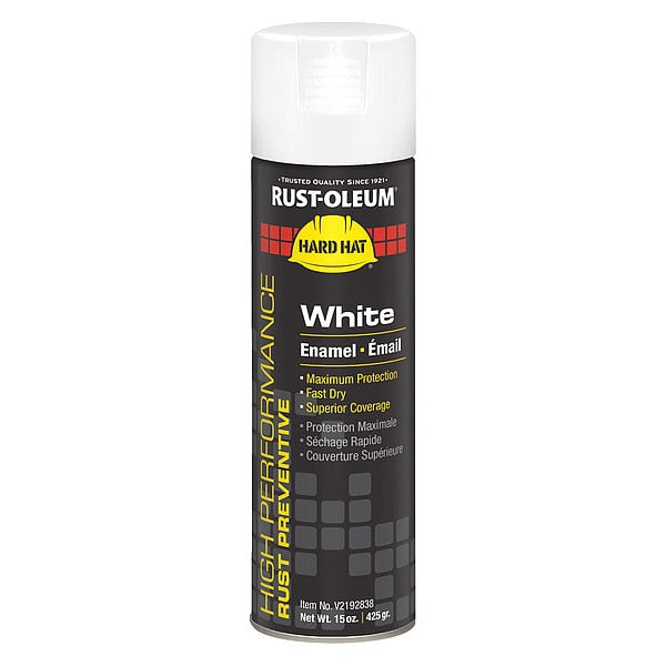 Rust Preventative Spray Paint,  White,  Gloss,  15 oz
