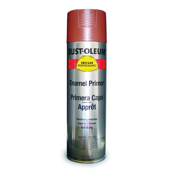 Rust Preventative Spray Primer,  Red,  Flat Finish,  15 oz.
