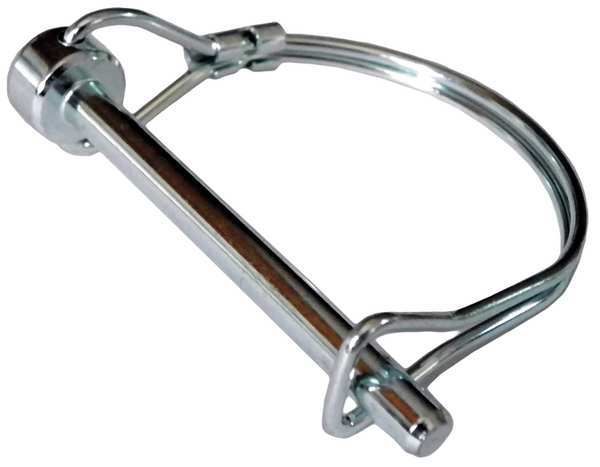 Safety Pin,  Steel,  Not Graded,  Zinc Plated,  5/16 in Pin Dia,  1 3/8 in Usbl L,  1 7/8 in L