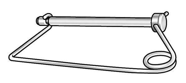 Safety Pin,  3/4 Dia,  Material: Steel