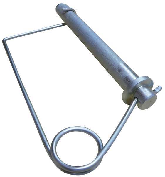 Safety Pin,  Steel,  C1018 and C1065,  Zinc,  3/4 in Pin Dia,  6 in Usbl L,  7 16/23 in L