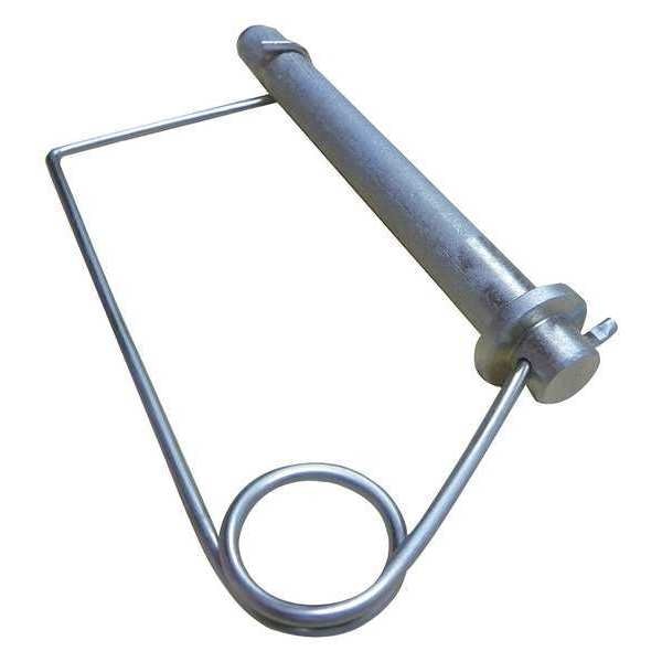 Safety Pin,  Steel,  Not Graded,  Zinc Plated,  5/8 in Pin Dia,  4 in Usbl L,  5 3/4 in L