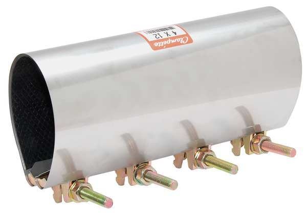 Repair Clamp, Three Bolt, 4", 304 SS