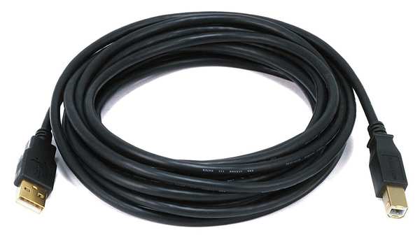 USB 2.0 Cable, 15 ft.L, Black