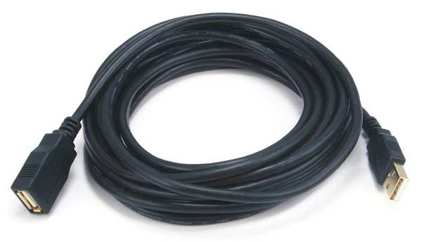 USB 2.0 Extension Cable, 15 ft.L, Black