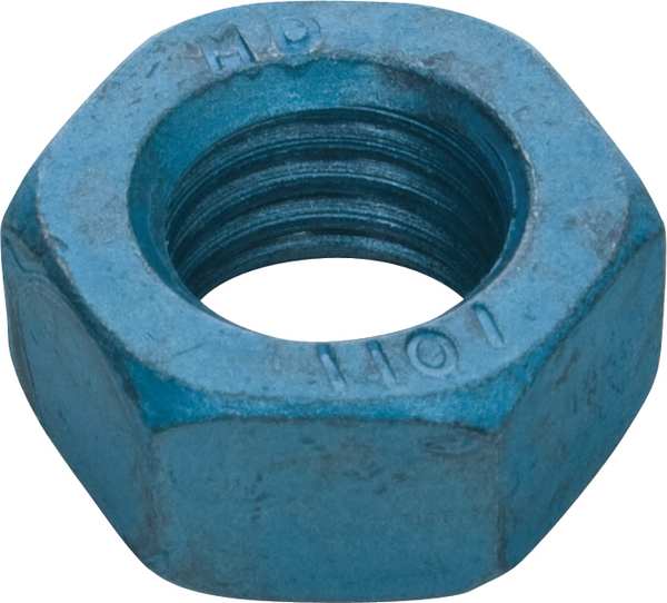 Hex Nut,  M10-1.50,  Alloy Steel,  Class 10,  Blue Phosphate,  8 mm Ht,  25 PK