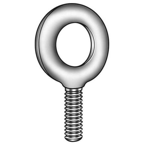 Machinery Eye Bolt With Shoulder,  1/2"-13,  2-1/2 in Shank,  1-3/16 in ID,  Steel,  Plain