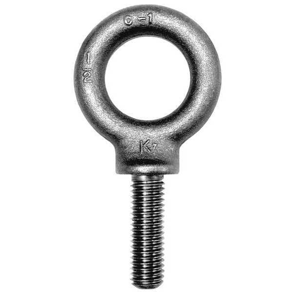 Machinery Eye Bolt With Shoulder,  3/4"-10,  3 in Shank,  1-1/2 in ID,  Steel,  Plain