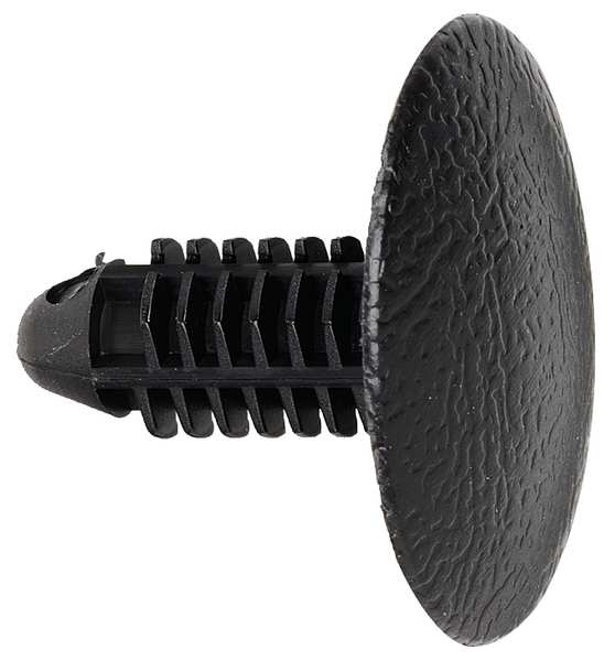 Clip,  Domed Head,  20 mm L,  Plastic Body,  50 PK