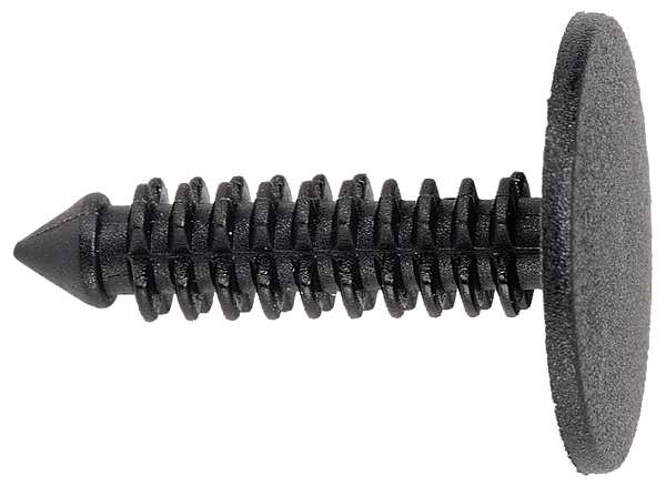 Clip,  Flat Head,  0.2188 in Dia.,  0.75 in L,  Nylon Body,  50 PK