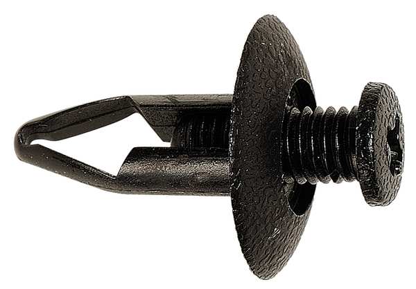 Screw Rivet,  Flat Head,  Plastic Body,  15 PK