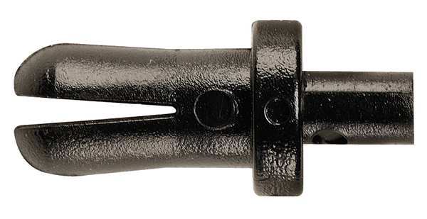 Drive Rivet,  Flat Head,  0.39 in L,  Plastic Body,  25 PK