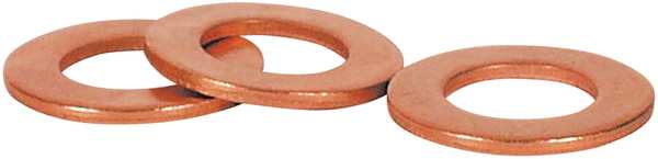 Sealing Washer,  Copper,  Plain Finish,  25 PK