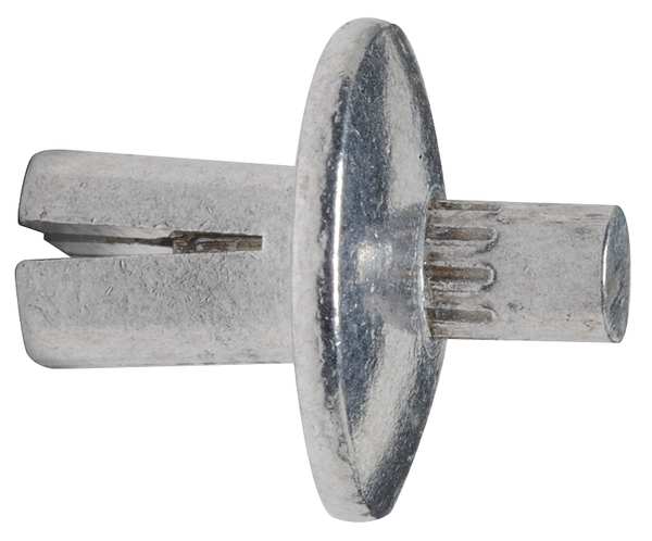 Nail Drive Anchor,  3/16" Dia.,  17/32" L,  Aluminum Plain,  500 PK