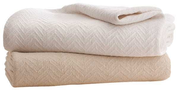 Blanket, Twin, 66x90 In., Natural, PK4