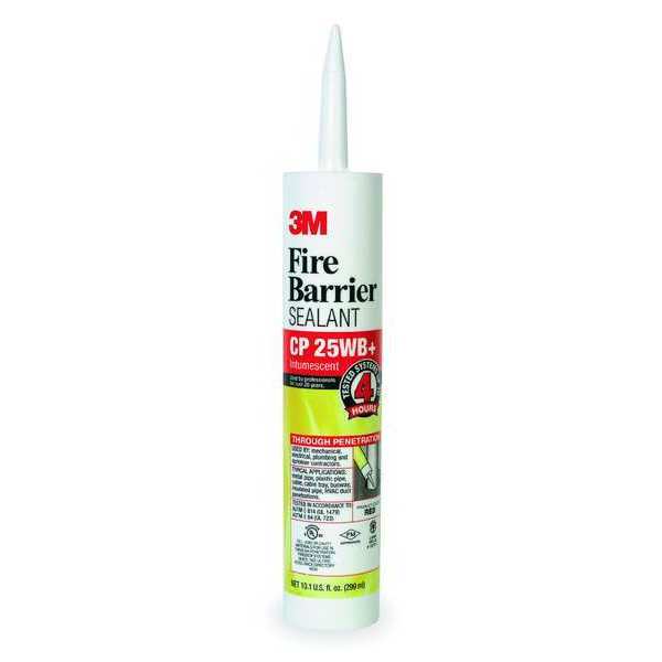 Fire Barrier Sealant,  CP 25WB+,  Up to 4 hour Fire Rating,  Intumescent Material,  10.1 oz,  Brown