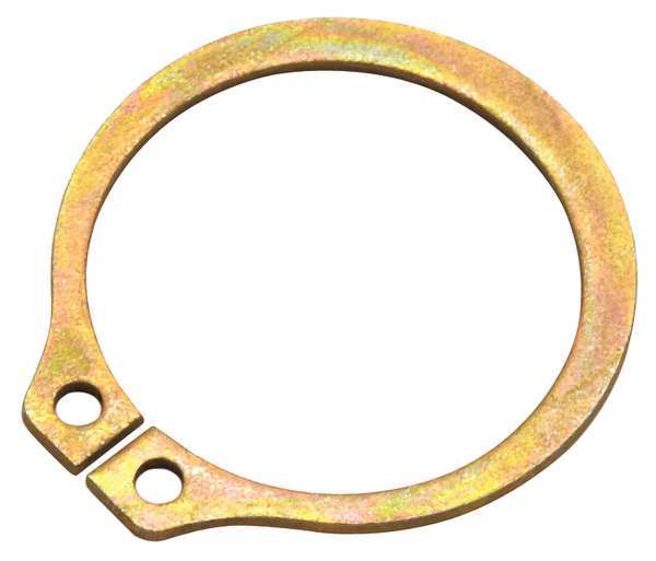 External Retaining Ring,  Steel,  Yellow Zinc Finish,  25 PK