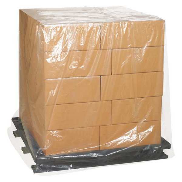 Clear Pallet Cover,  46" W,  80" L,  50 PK