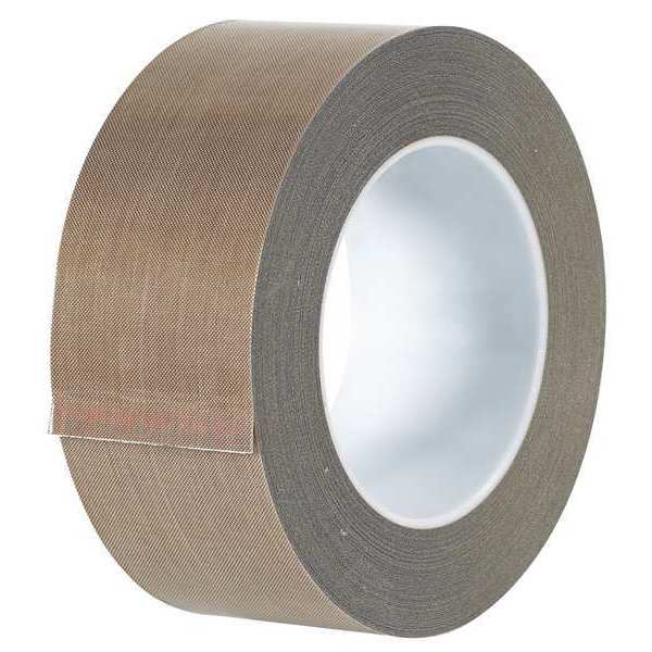 PTFE Glass Cloth Tape,  10 Mil,  2" x 18 yds.,  Brown,  1/Case