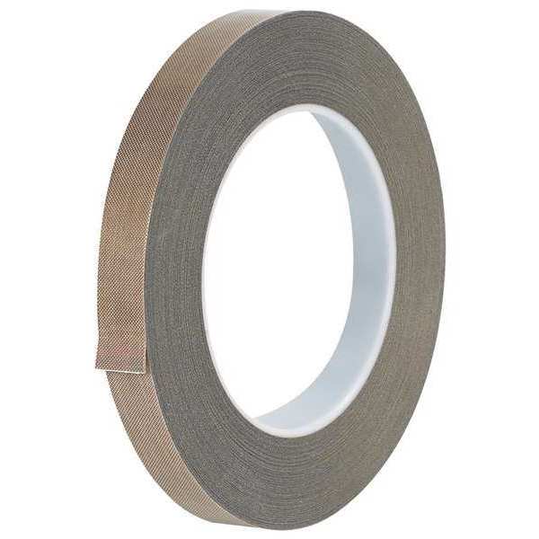 PTFE Glass Cloth Tape,  3 Mil,  1/2" x 36 yds.,  Brown,  1/Case