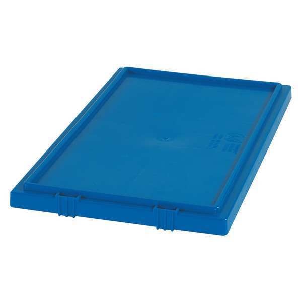 Blue Plastic Lid, Stack and Nest, 16x10", Blue, PK6,  6 PK