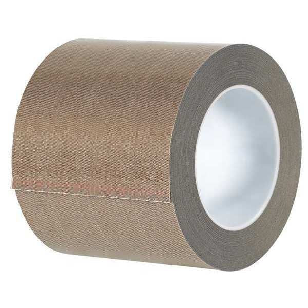PTFE Glass Cloth Tape,  3 Mil,  4" x 18 yds.,  Brown,  1/Case