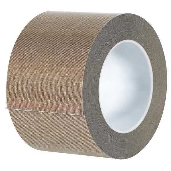 PTFE Glass Cloth Tape,  3 Mil,  3" x 18 yds.,  Brown,  1/Case