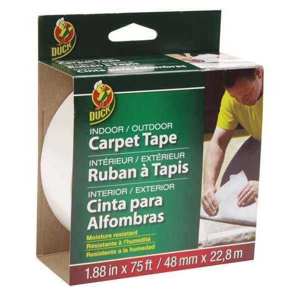 Carpet Tape, 1.88" x 75 ft., 3" Core, White