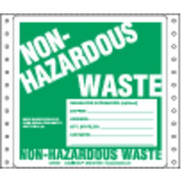 Non-Hazardous Waste, Ruled Paper, PK500
