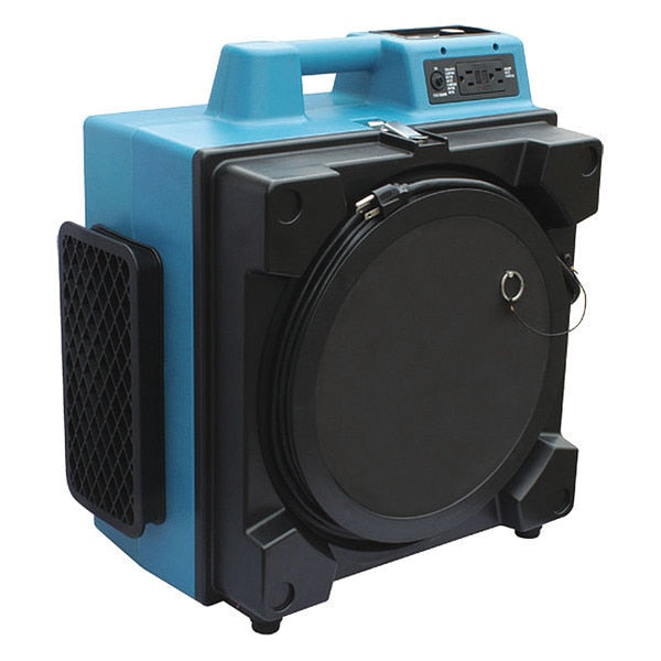 1/2 HP,  600 CFM,  2.8 Amps,  Variable Speed HEPA Air Scrubber with Built-In GFCI Power Outlets and 3-Stage Filter System