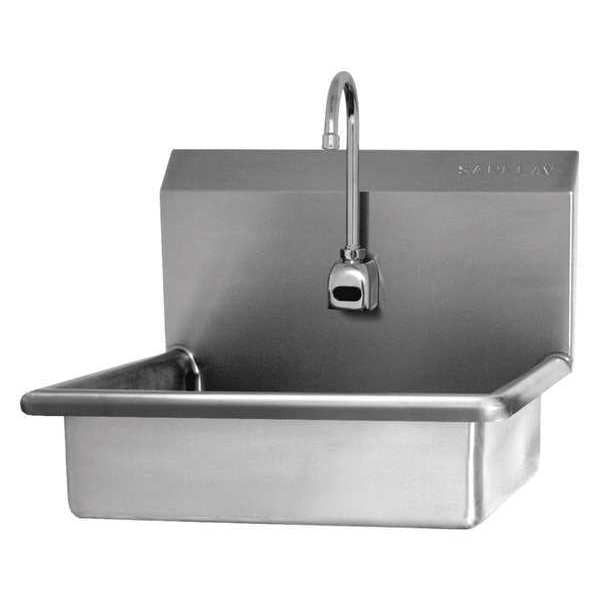 Wall Mount,  1 Hole,  AC Sensor,  Stainless,  Hand Sink