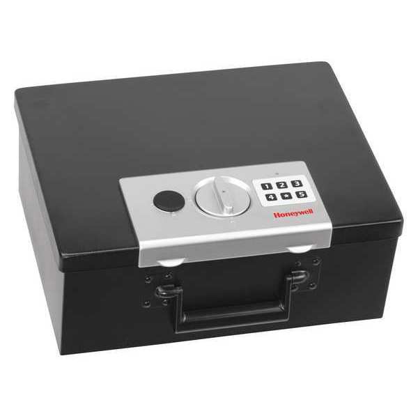 Fire Rated Security Box,  0.27 cu ft,  6.3 lb,  Digital Keypad with Key Backup Lock