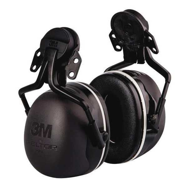 Hard Hat Mounted Ear Muffs,  31 dB,  Peltor X5,  Black