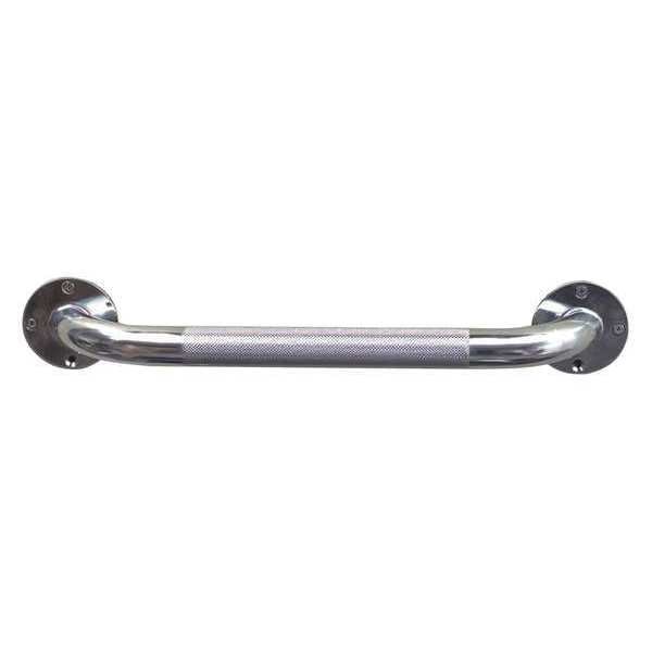 16" L,  Knurled,  Steel,  Grab Bar,  Chrome plated