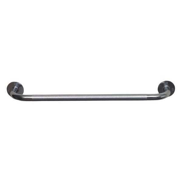 24" L,  Knurled,  Steel,  Grab Bar,  Chrome plated